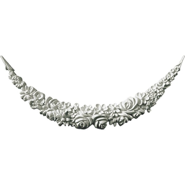 Ekena Millwork 18 7/8"W x 7"H x 1 3/8"P Floral Swag Onlay ONL18X07X01FL - main